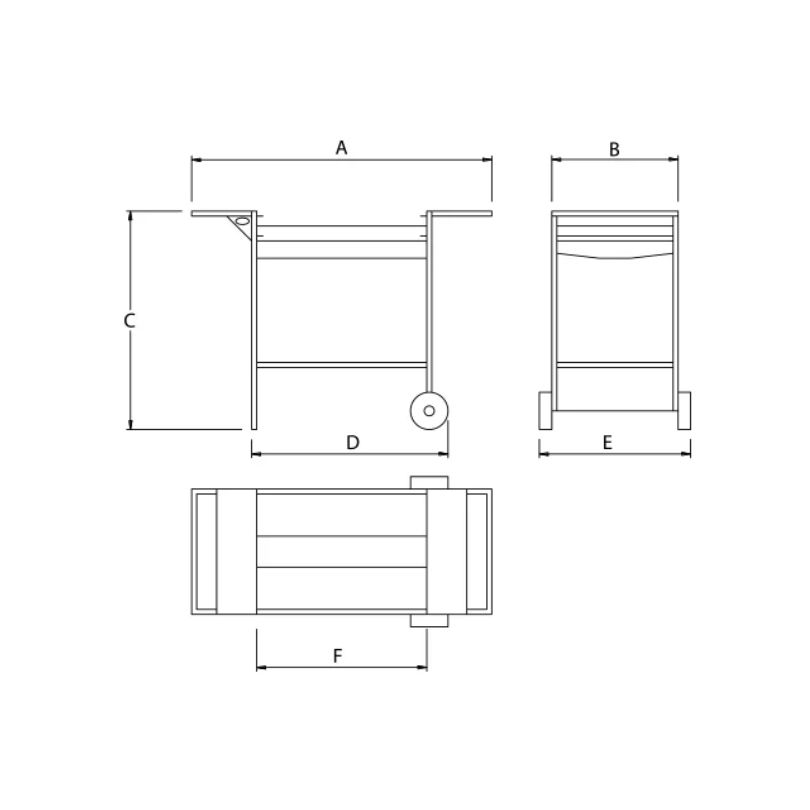 Home Fires 700 (Light) Mobile Trolley Braai - Image 2