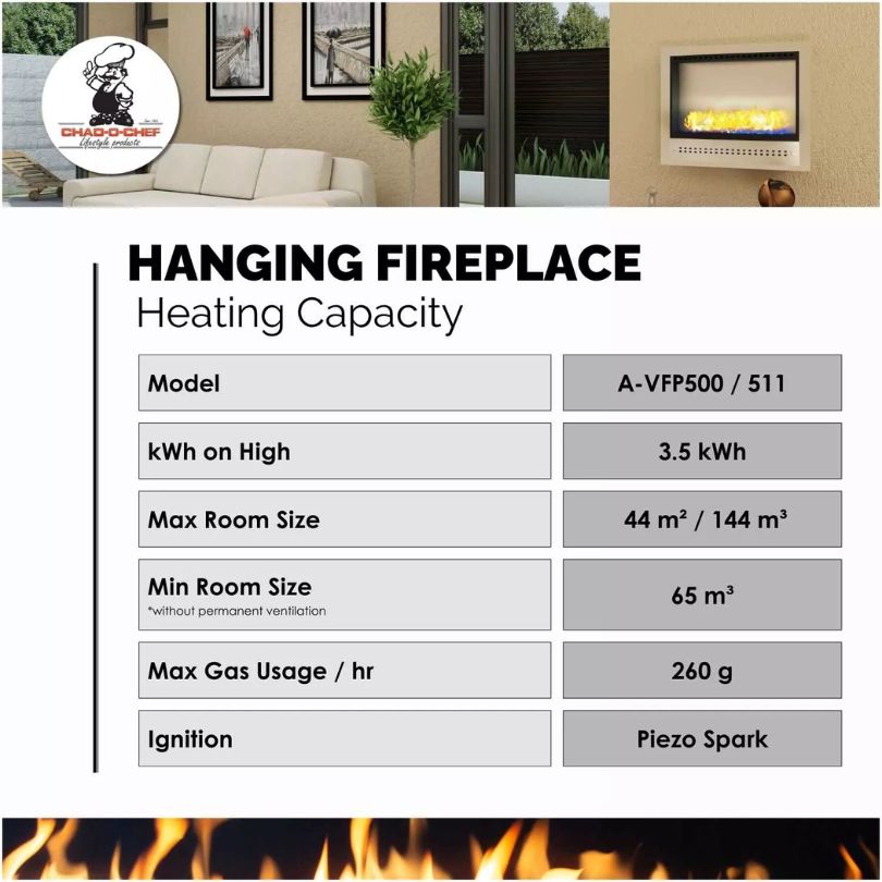 Chad-O-Chef Hanging Fireplace (Vent-Free Gas) - Image 3