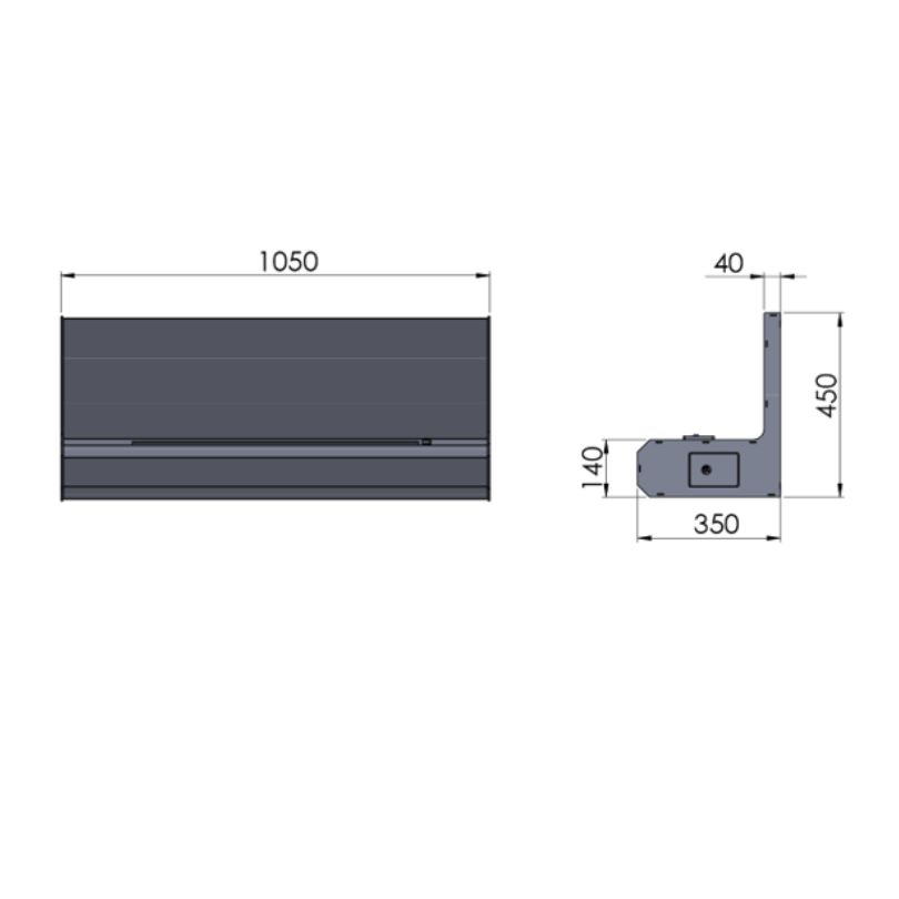 Symphony Wall Mounted Gas Fireplace - Image 2