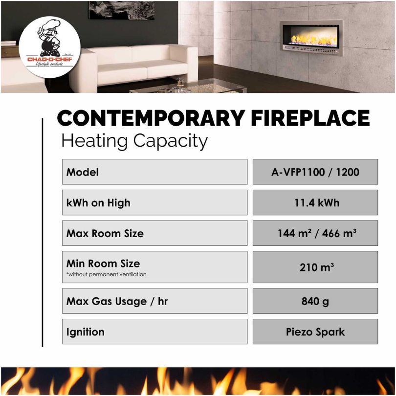 Chad-O-Chef Contemporary Fireplace - Image 2