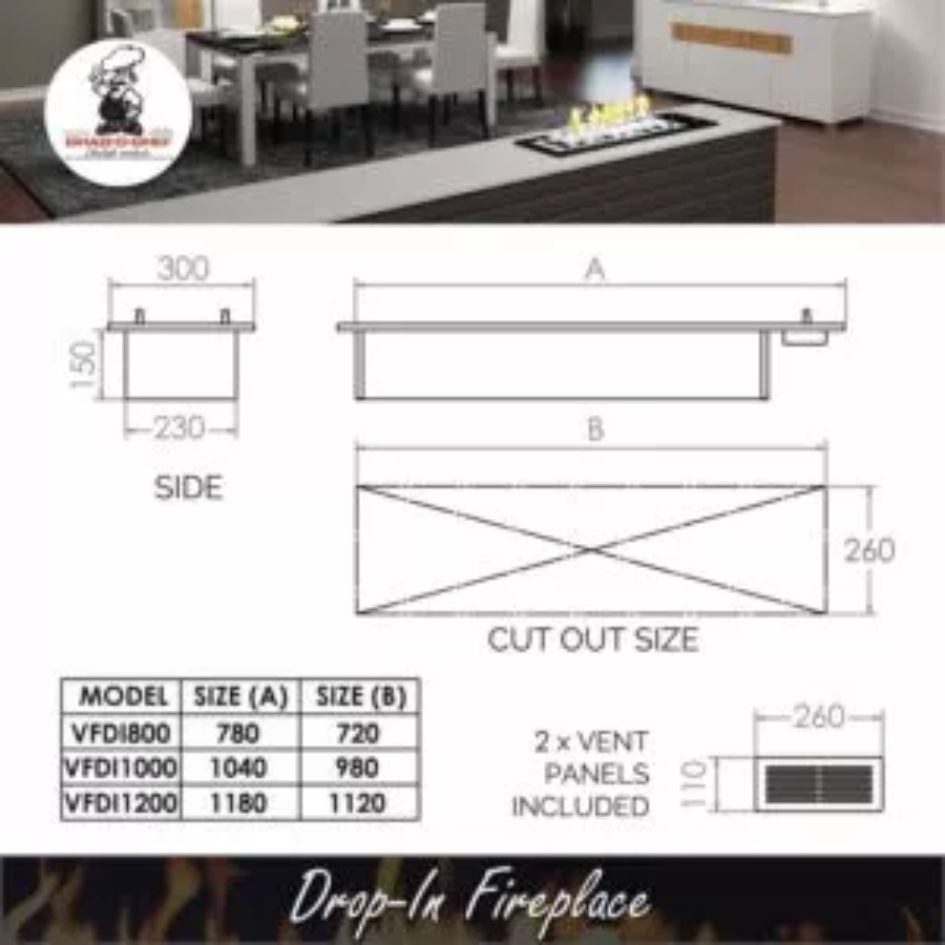 Chad-O-Chef Drop-in Fireplace - Image 3