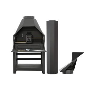Home Fires 1000 Freestanding Braai including flue pipes and cowl