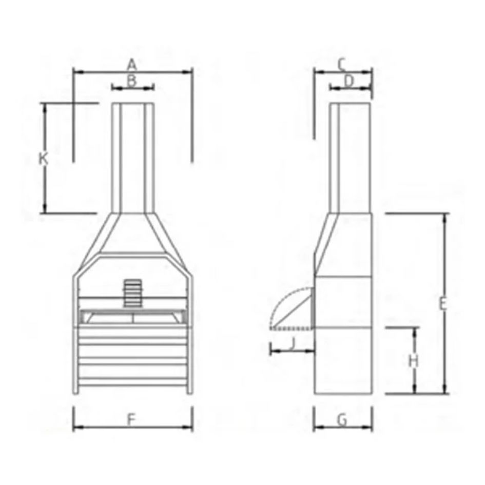 Home Fires 1200 Freestanding Braai including flues and cowl - Image 2